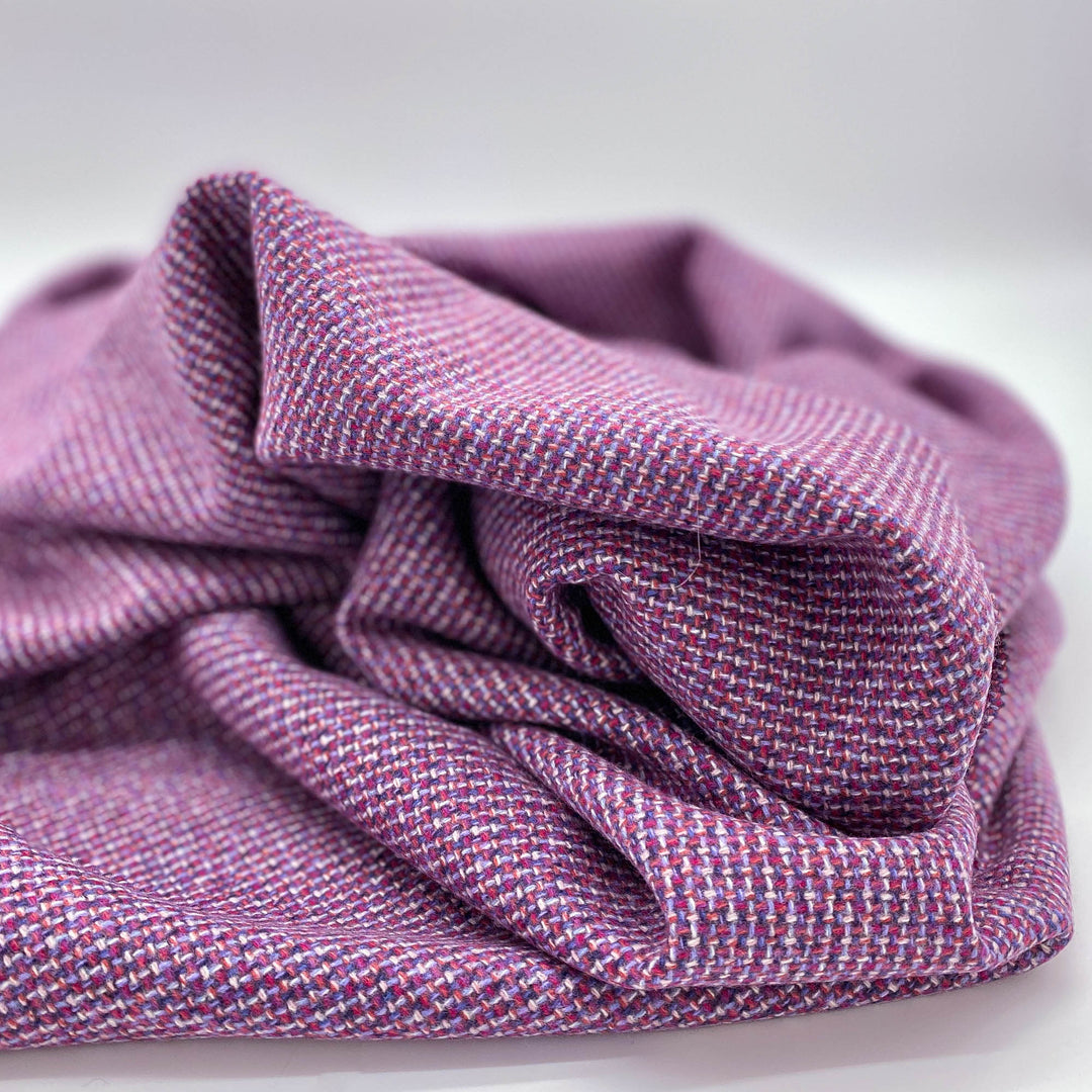 Pink and Blue Tweed Luxury Cashmere Throw