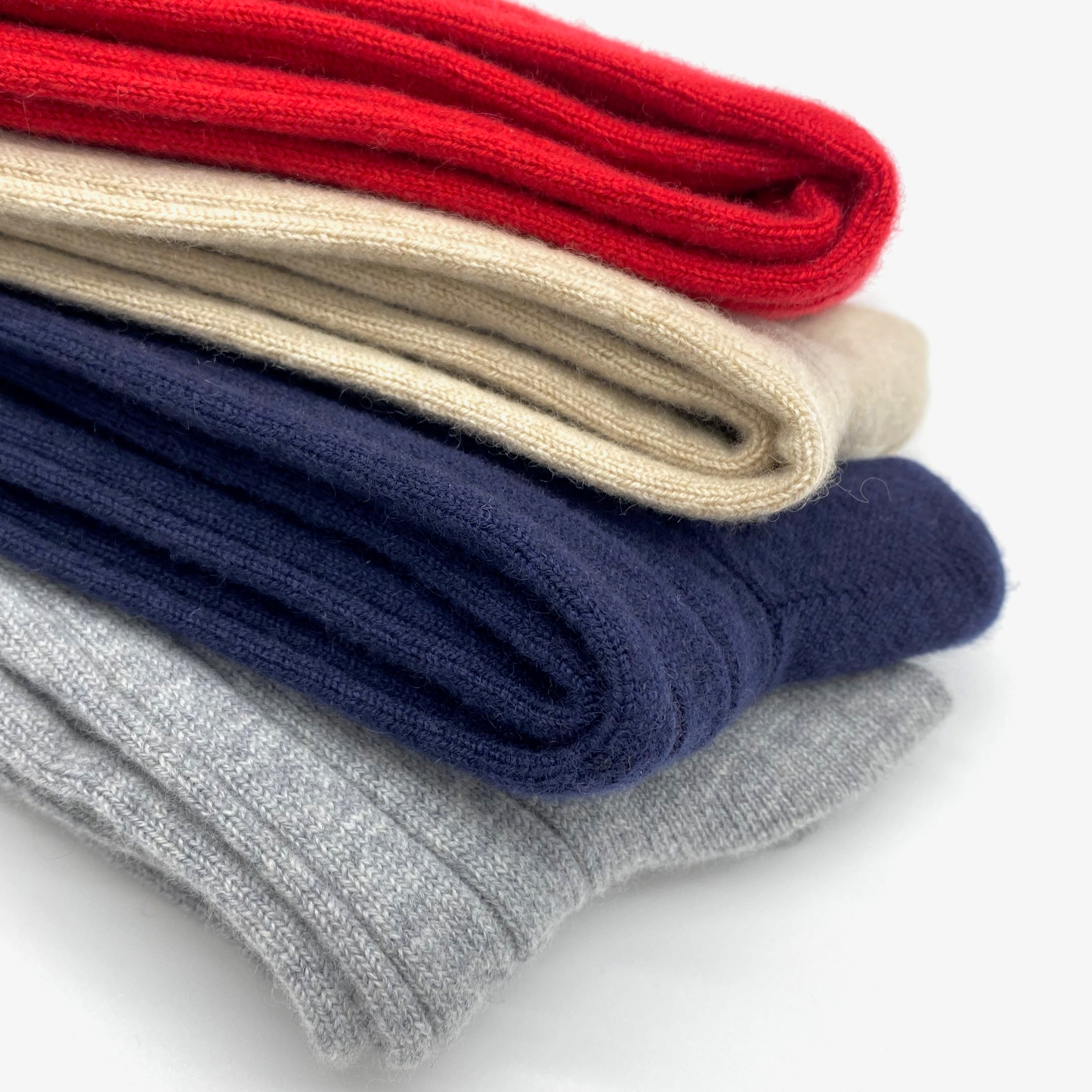 Red scottish cashmere men's socks by Ava Innes, UK