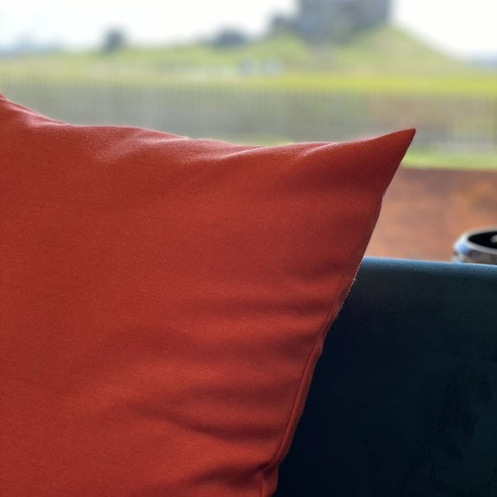 Burnt Orange Pure Wool Cushion | Made In The UK | Ava Innes