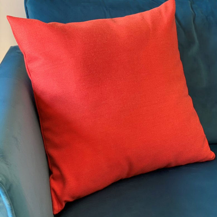 Burnt Orange Pure Wool Cushion | Made In The UK | Ava Innes