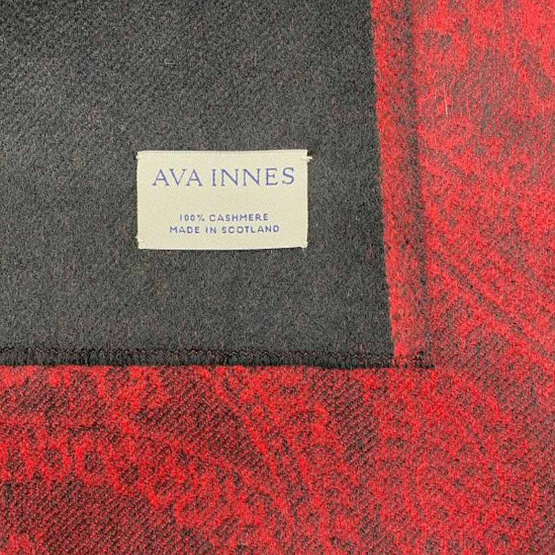 Luxury Red Paisley Cashmere Blanket