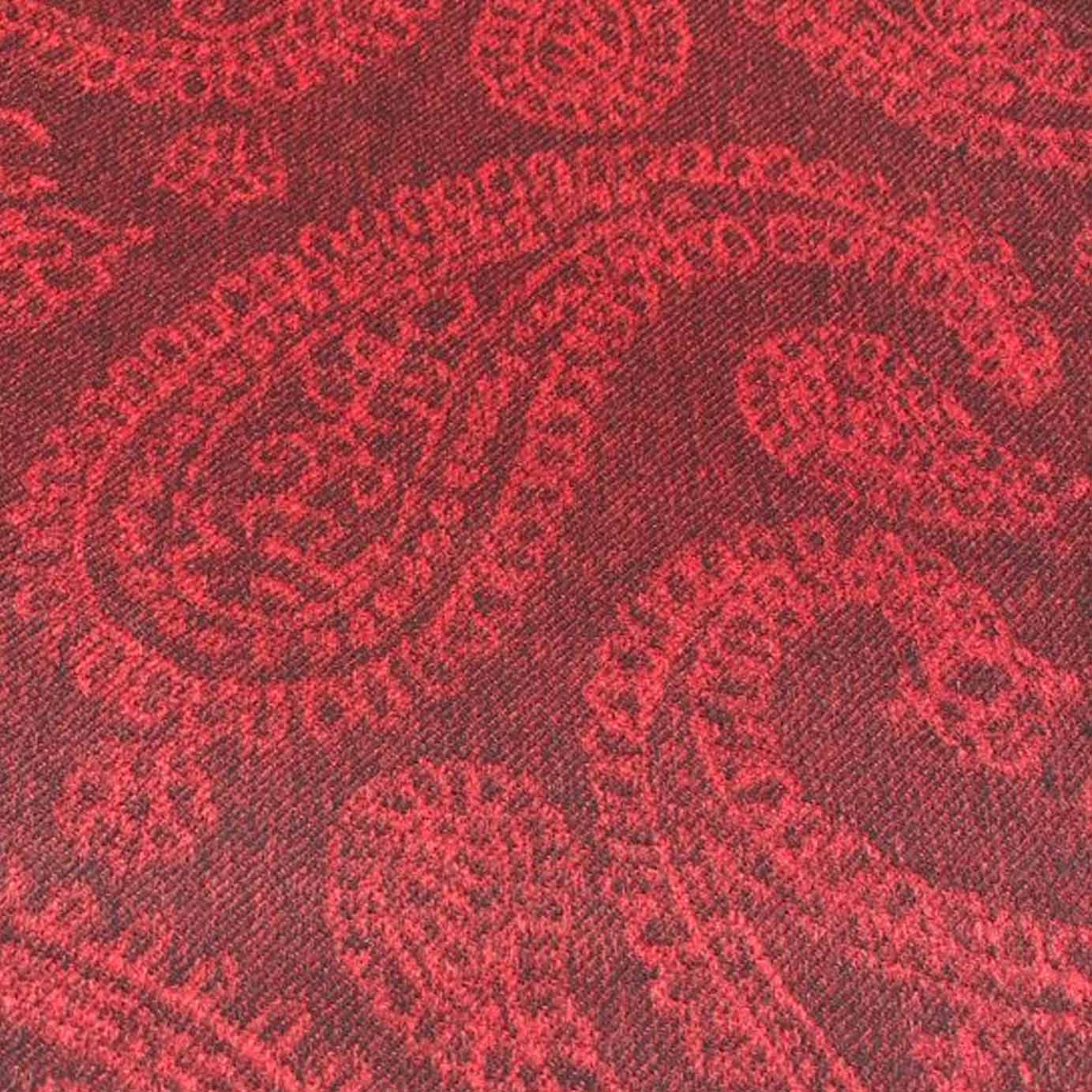 Luxury Red Paisley Cashmere Blanket