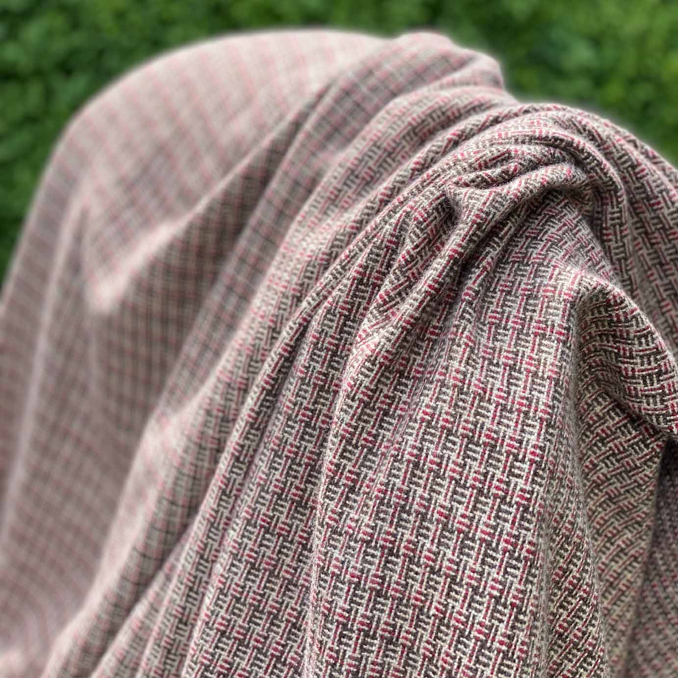 Luxury Rose Tweed Cashmere Throw