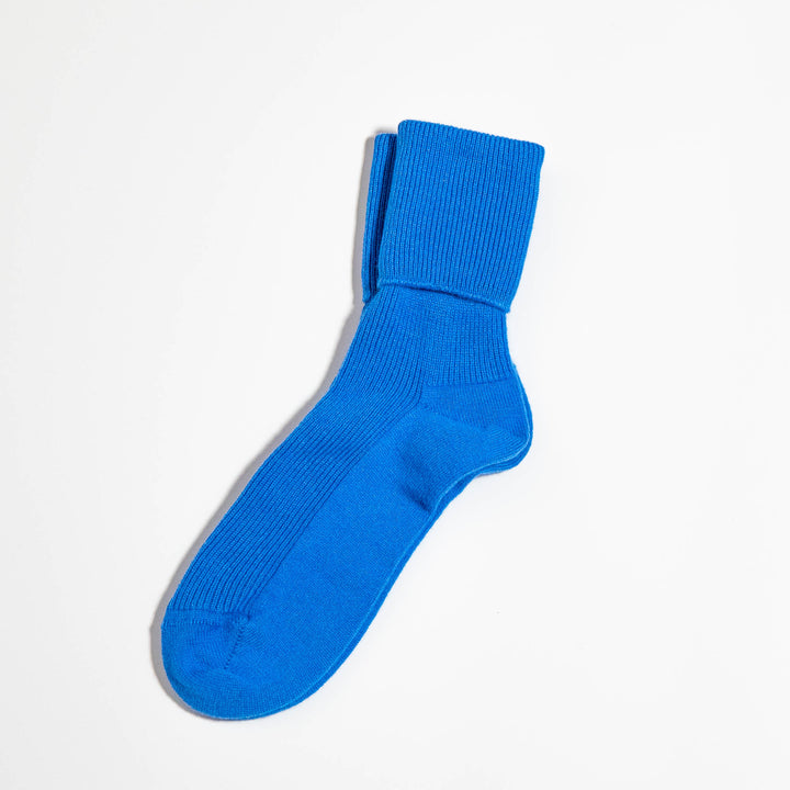 Sea Blue cashmere socks, made in Scotland