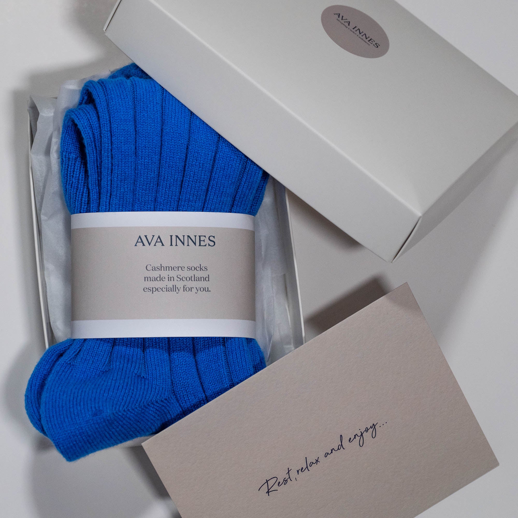 sea blue cashmere mens socks, made in Scotland
