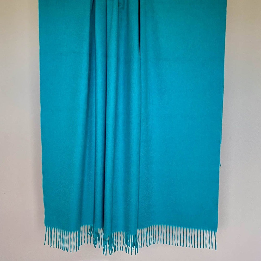Ava Innes Turquoise Luxury Cashmere Throw