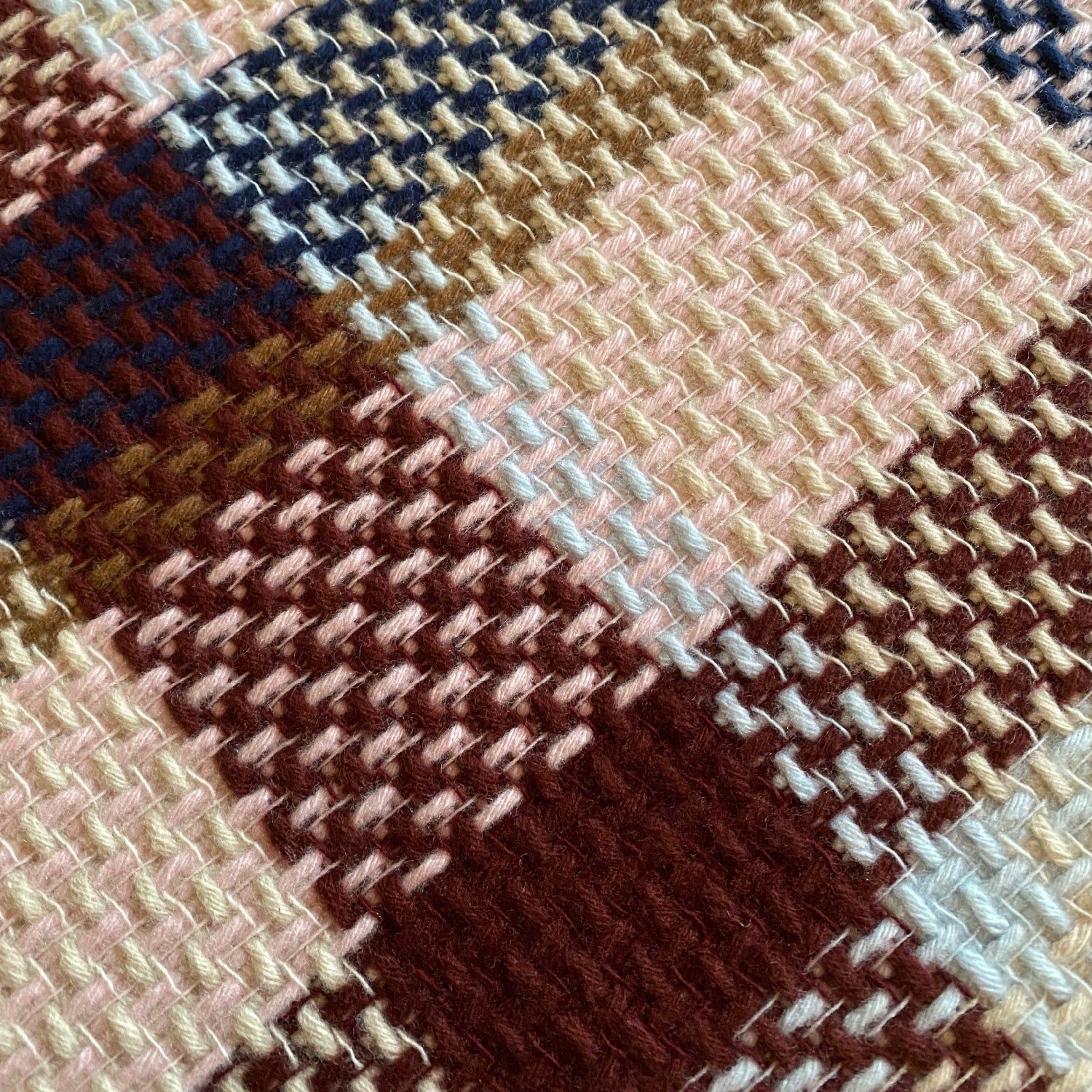 Large All Wool Chunky Soft Contemporary Blanket