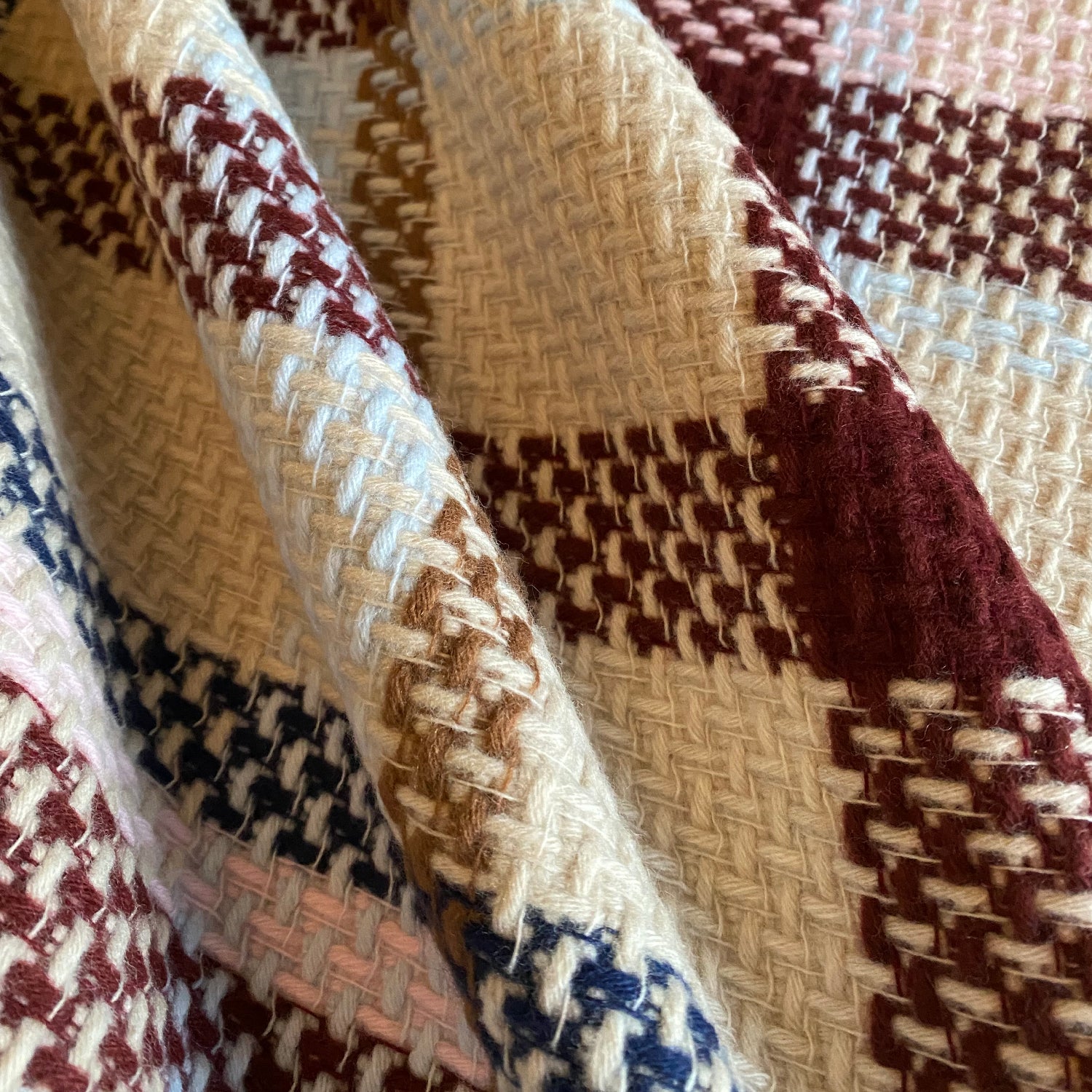 Large All Wool Chunky Soft Contemporary Blanket