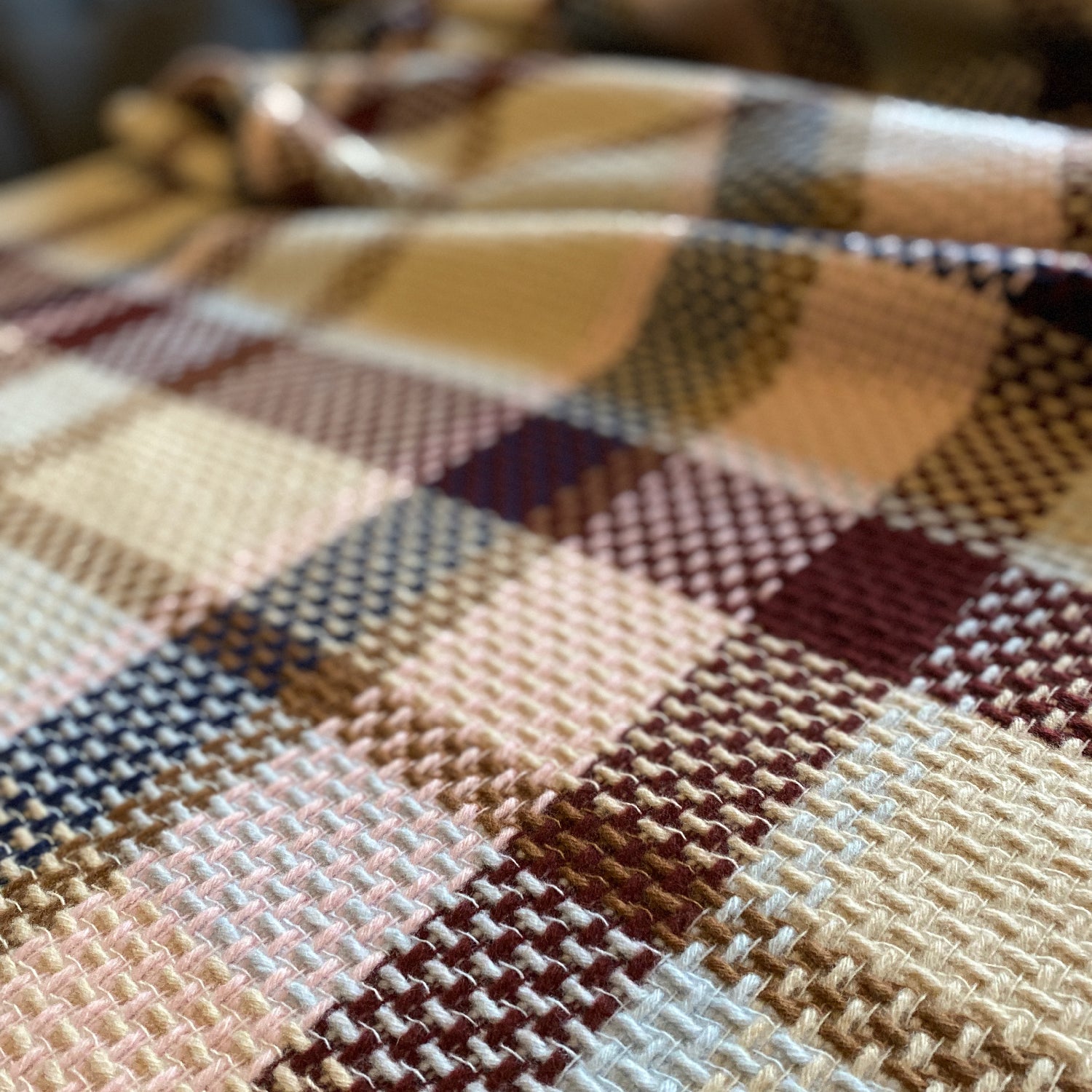 Large All Wool Chunky Soft Contemporary Blanket
