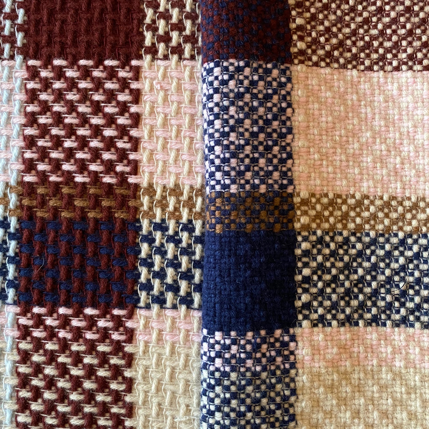 Large All Wool Chunky Soft Contemporary Blanket
